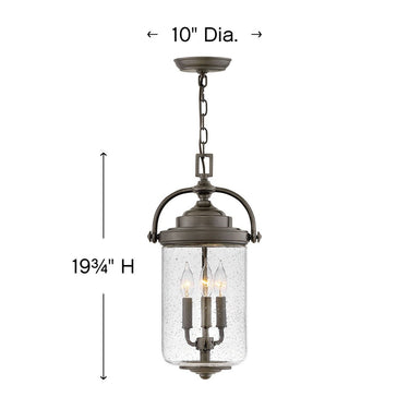 Hinkley Willoughby Alternative Image 10" Outdoor Medium Hanging Lantern Alternative Image 1
