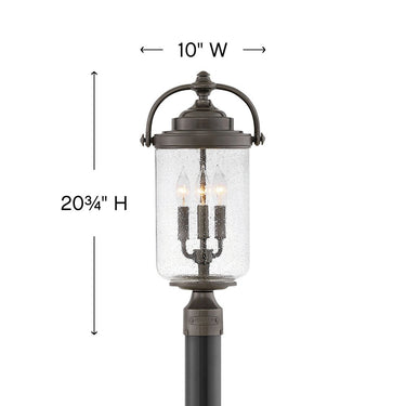 Hinkley Willoughby Outdoor Medium Post Mount Lantern Alternative Image 1