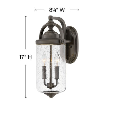 Hinkley Willoughby Outdoor Medium Wall Mount Lantern - Alternative Image 2754OZ Alternative Image 1