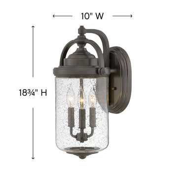 Hinkley Willoughby Outdoor Medium Wall Mount Lantern - Alternative Image 2755OZ Alternative Image 1