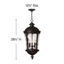 Hinkley Windsor Alternative Image 12.5" Outdoor Large Hanging Lantern in Black Finish Alternative Image 1