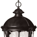 Hinkley Windsor Alternative Image 12.5" Outdoor Large Hanging Lantern in Black Finish Alternative Image 2