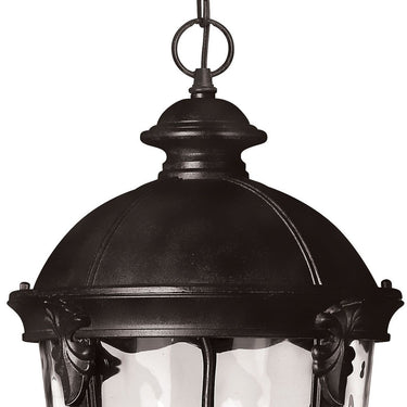 Hinkley Windsor Alternative Image 12.5" Outdoor Large Hanging Lantern in Black Finish Alternative Image 2
