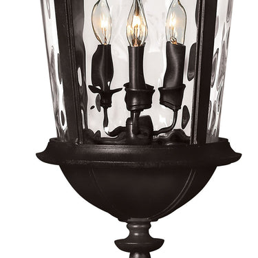 Hinkley Windsor Alternative Image 12.5" Outdoor Large Hanging Lantern in Black Finish Alternative Image 3