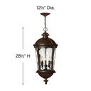 Hinkley Windsor Alternative Image 12.5" Outdoor Large Hanging Lantern in River Rock Finish Alternative Image 1