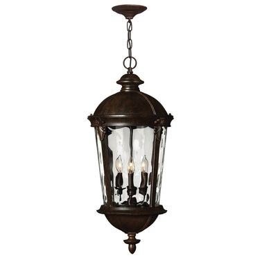 Hinkley Windsor 12.5" Outdoor Large Hanging Lantern in River Rock Finish 