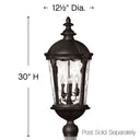 Hinkley Windsor Outdoor Large Post Mount Lantern Alternative Image 1