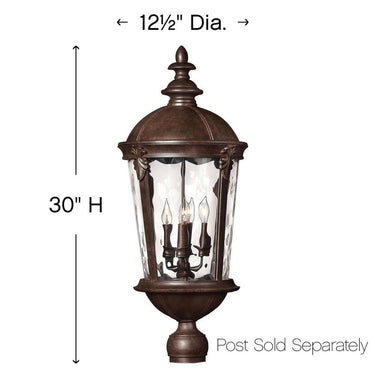 Hinkley Windsor Outdoor Large Post Mount Lantern Alternative Image 5