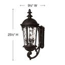 Hinkley Windsor Outdoor Large Wall Mount Lantern in Black Finish Alternative Image 3