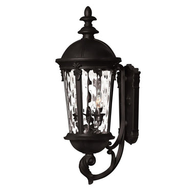 Hinkley Windsor Outdoor Large Wall Mount Lantern in Black Finish 