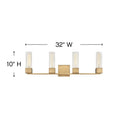 Hinkley Xander Large Four Light Vanity Wall Sconce Alternative Image 1