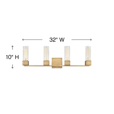 Hinkley Xander Large Four Light Vanity Wall Sconce Alternative Image 1