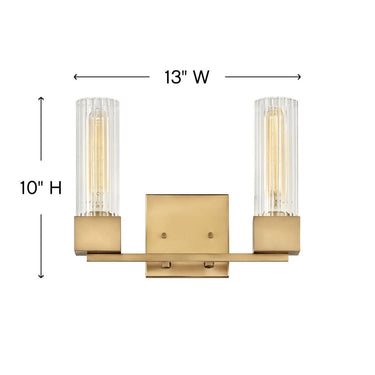 Hinkley Xander Small Two Light Vanity Wall Sconce Alternative Image 1