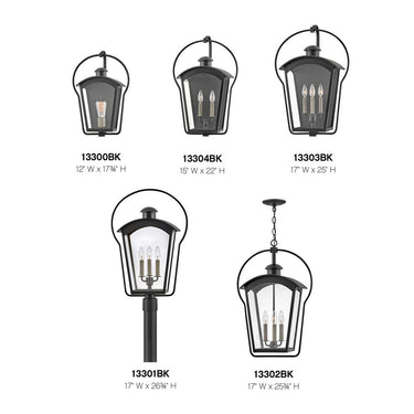 Hinkley Yale Outdoor Large Post Mount Lantern Alternative Image 4