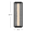 Hinkley Zayde Outdoor Large Wall Mount Lantern in Black Finish Alternative Image 1