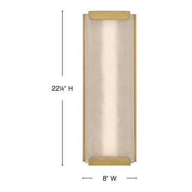 Hinkley Zayde Outdoor Large Wall Mount Lantern in Heritage Brass Finish Alternative Image 1