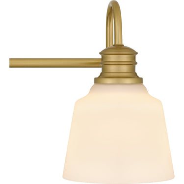 Hinton 3 Light Bath Light in Aged Brass 2
