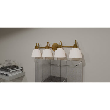 Hinton 4 Light Bath Light in Aged Brass 4