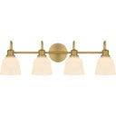 Hinton 4 Light Bath Light in Aged Brass 1