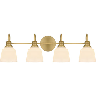 Hinton 4 Light Bath Light in Aged Brass 1