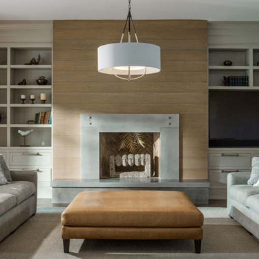Hubbardton Forge 104230 Loop Pendant - Light Grey Shade - Crescent Harbor