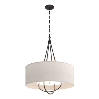 Hubbardton Forge 104230 Loop Pendant - Flax Shade - Crescent Harbor