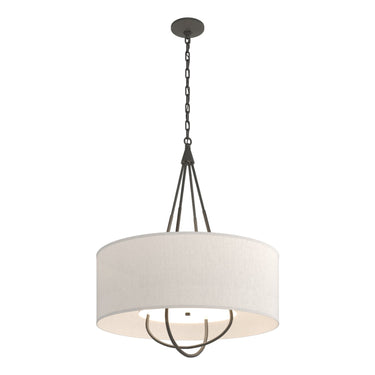 Hubbardton Forge 104230 Loop Pendant - Flax Shade - Crescent Harbor