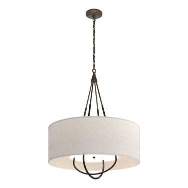 Hubbardton Forge 104230 Loop Pendant - Flax Shade - Crescent Harbor