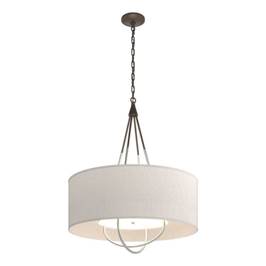 Hubbardton Forge 104230 Loop Pendant - Flax Shade - Crescent Harbor