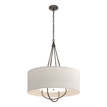 Hubbardton Forge 104230 Loop Pendant - Flax Shade - Crescent Harbor