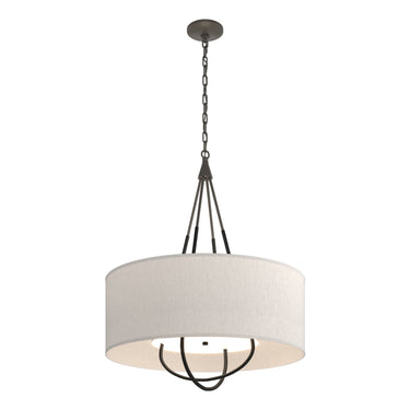 Hubbardton Forge 104230 Loop Pendant - Flax Shade - Crescent Harbor