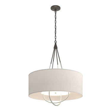 Hubbardton Forge 104230 Loop Pendant - Flax Shade - Crescent Harbor
