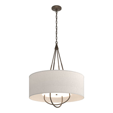 Hubbardton Forge 104230 Loop Pendant - Flax Shade - Crescent Harbor
