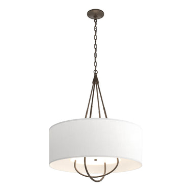 Hubbardton Forge 104230 Loop Pendant - Natural Anna Shade - Crescent Harbor