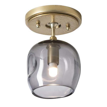 Hubbardton Forge 121372 Ume 1-Light Semi-Flush - Cool Grey Glass -YL0709 - Crescent Harbor