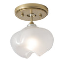 Hubbardton Forge 121372 Ume 1-Light Semi-Flush - Frosted Glass -FD0710 - Crescent Harbor