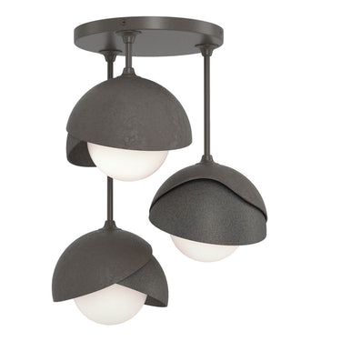 Hubbardton Forge 121374 Brooklyn 3-Light Double Shade Semi-Flush 7