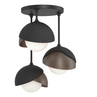 Hubbardton Forge 121374 Brooklyn 3-Light Double Shade Semi-Flush 9