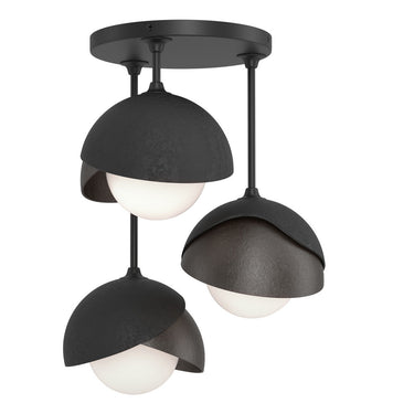 Hubbardton Forge 121374 Brooklyn 3-Light Double Shade Semi-Flush 12