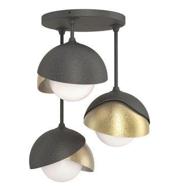 Hubbardton Forge 121374 Brooklyn 3-Light Double Shade Semi-Flush 25