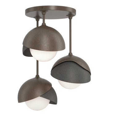 Hubbardton Forge 121374 Brooklyn 3-Light Double Shade Semi-Flush 2
