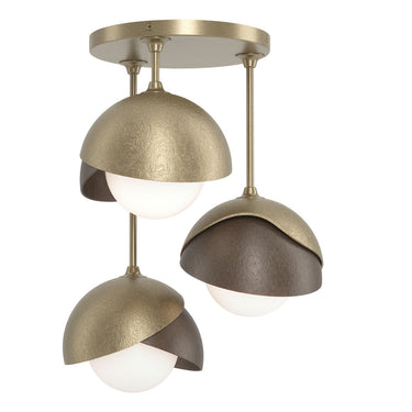 Hubbardton Forge 121374 Brooklyn 3-Light Double Shade Semi-Flush 29