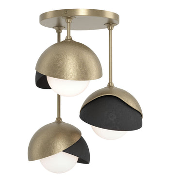 Hubbardton Forge 121374 Brooklyn 3-Light Double Shade Semi-Flush 30