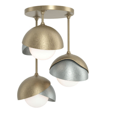 Hubbardton Forge 121374 Brooklyn 3-Light Double Shade Semi-Flush 32