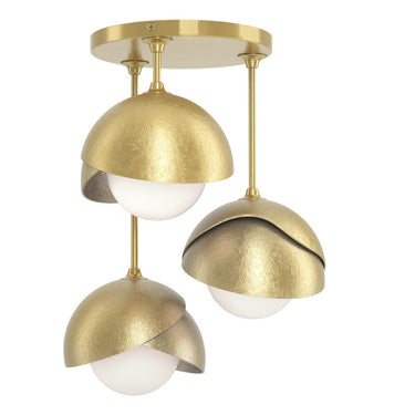 Hubbardton Forge 121374 Brooklyn 3-Light Double Shade Semi-Flush 42