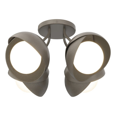 Hubbardton Forge 121376 Brooklyn 4-Light Double Shade Semi-Flush 11