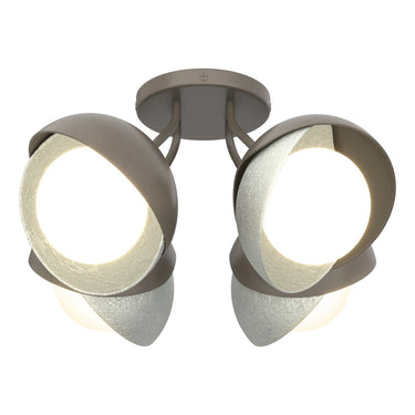 Hubbardton Forge 121376 Brooklyn 4-Light Double Shade Semi-Flush 15