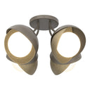 Hubbardton Forge 121376 Brooklyn 4-Light Double Shade Semi-Flush 16
