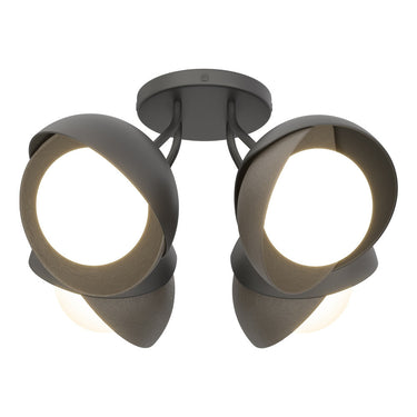 Hubbardton Forge 121376 Brooklyn 4-Light Double Shade Semi-Flush 20