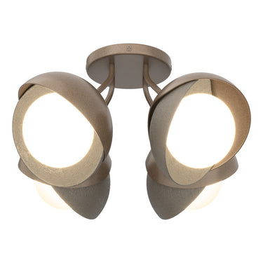 Hubbardton Forge 121376 Brooklyn 4-Light Double Shade Semi-Flush 2